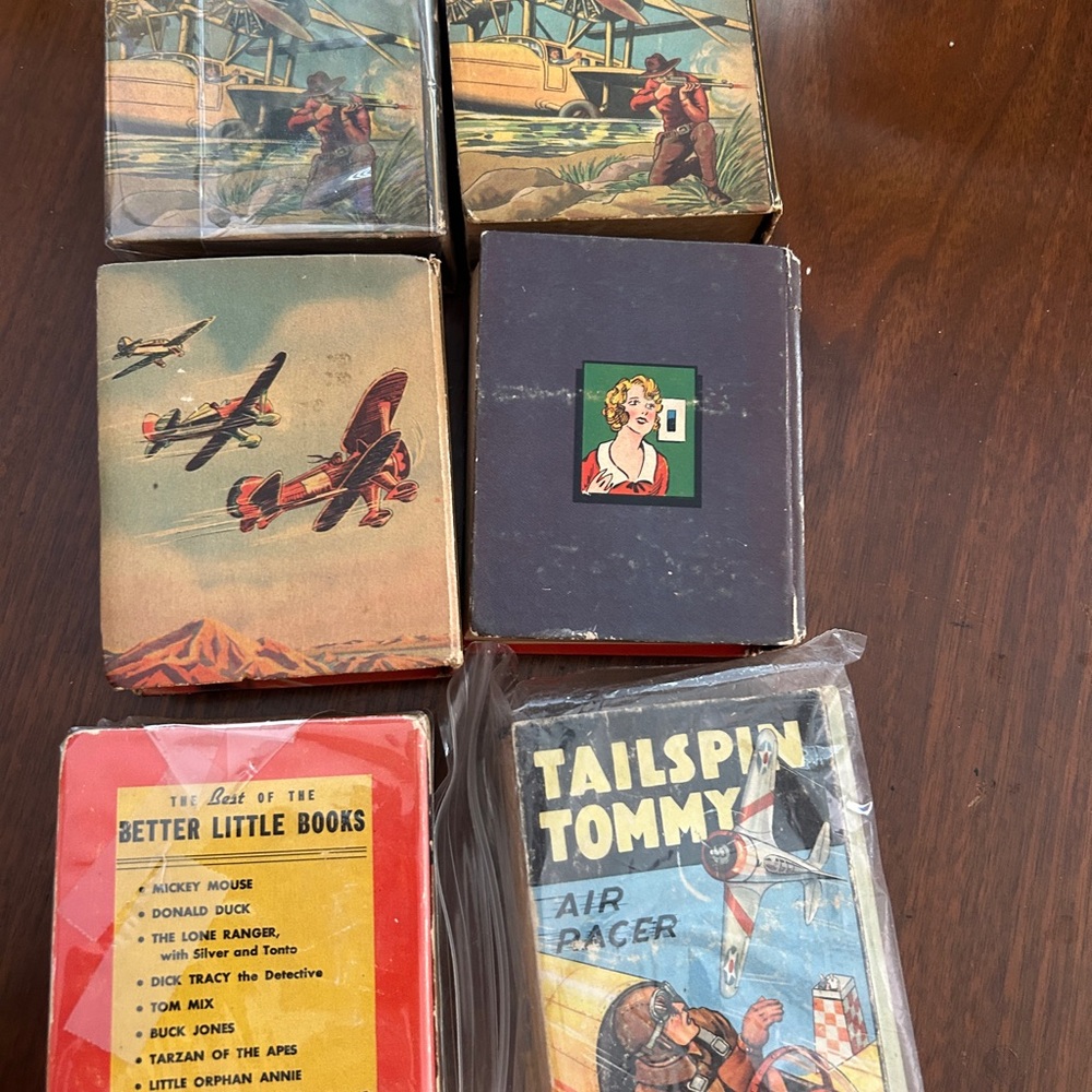 Tailspin Tommy Vintage Big Little Book Collection Of 6 Children’s Books Antique View 3